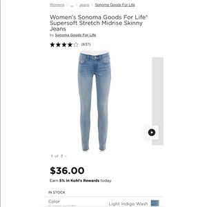 Sonoma skinny jean